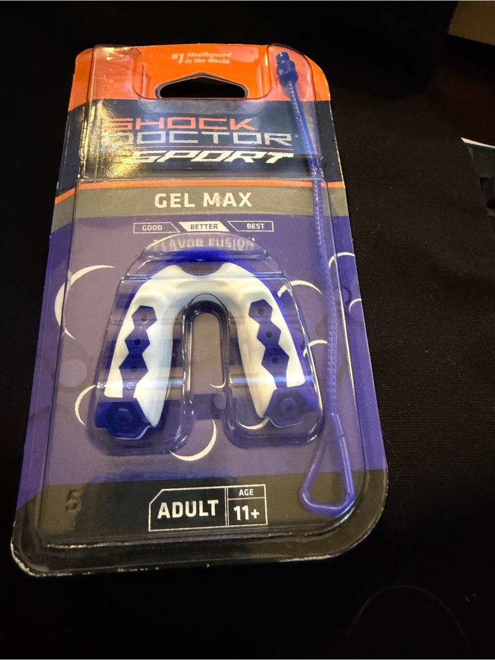 Shock Doctor Gel Max Adult Mouthguard - Blue & White